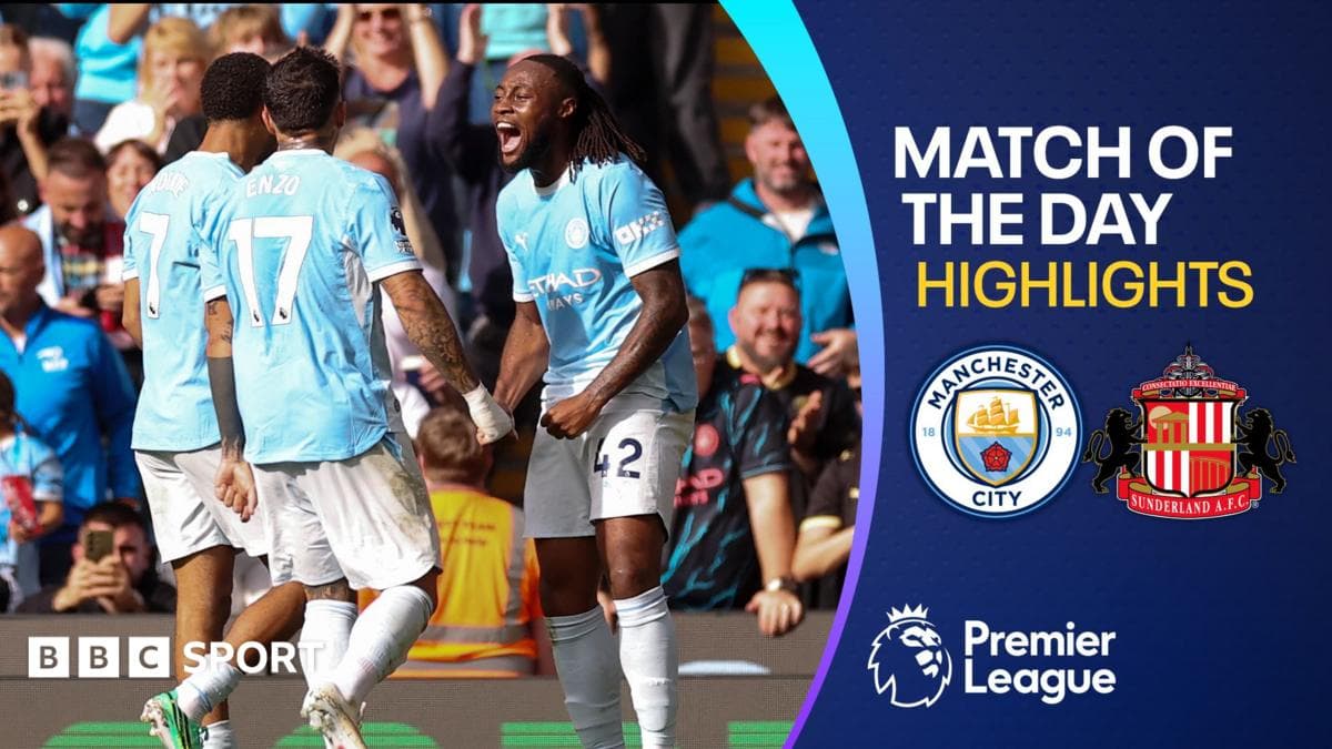 Man City beat Sunderland in eight-goal thriller to go three points clear
