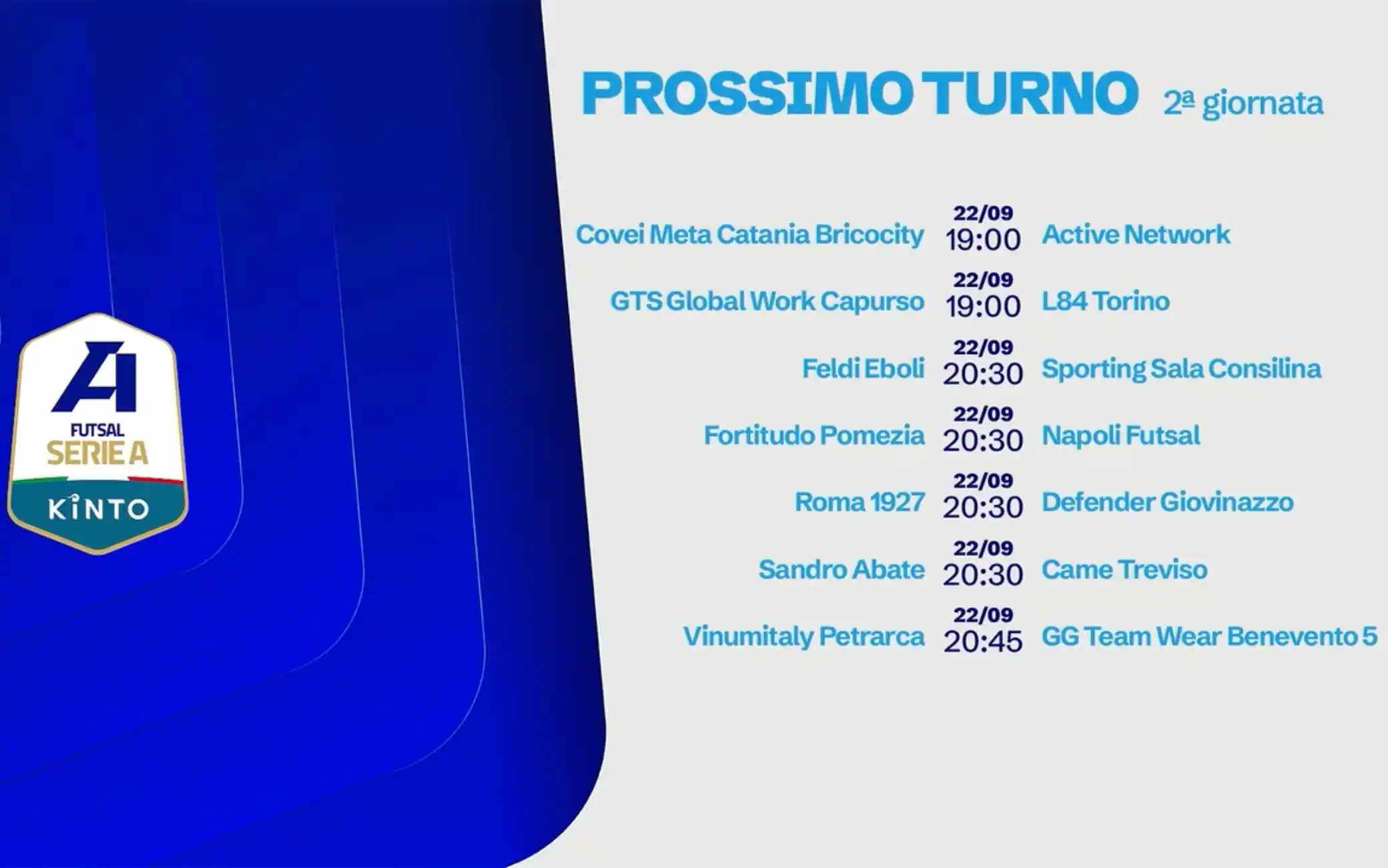 Serie A futsal, stasera il turno infrasettimanale. Roma 1927-Defender Giovinazzo su Sky