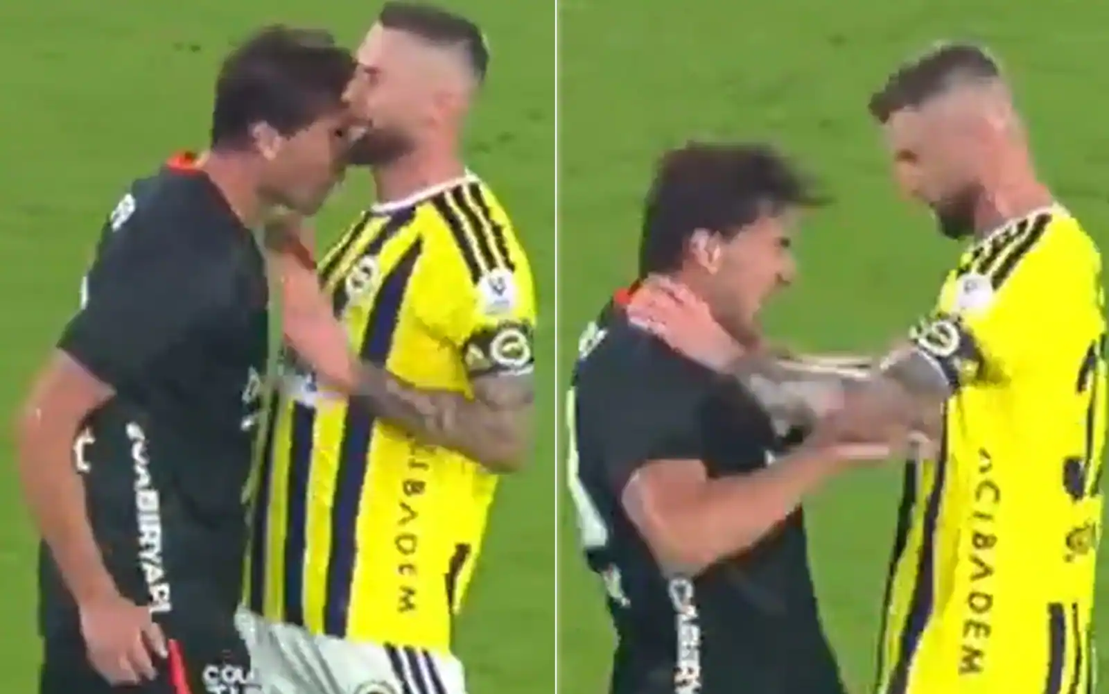 Vlahovic-Skriniar, testa a testa e mani al collo in Fenerbahce-Besiktas. VIDEO