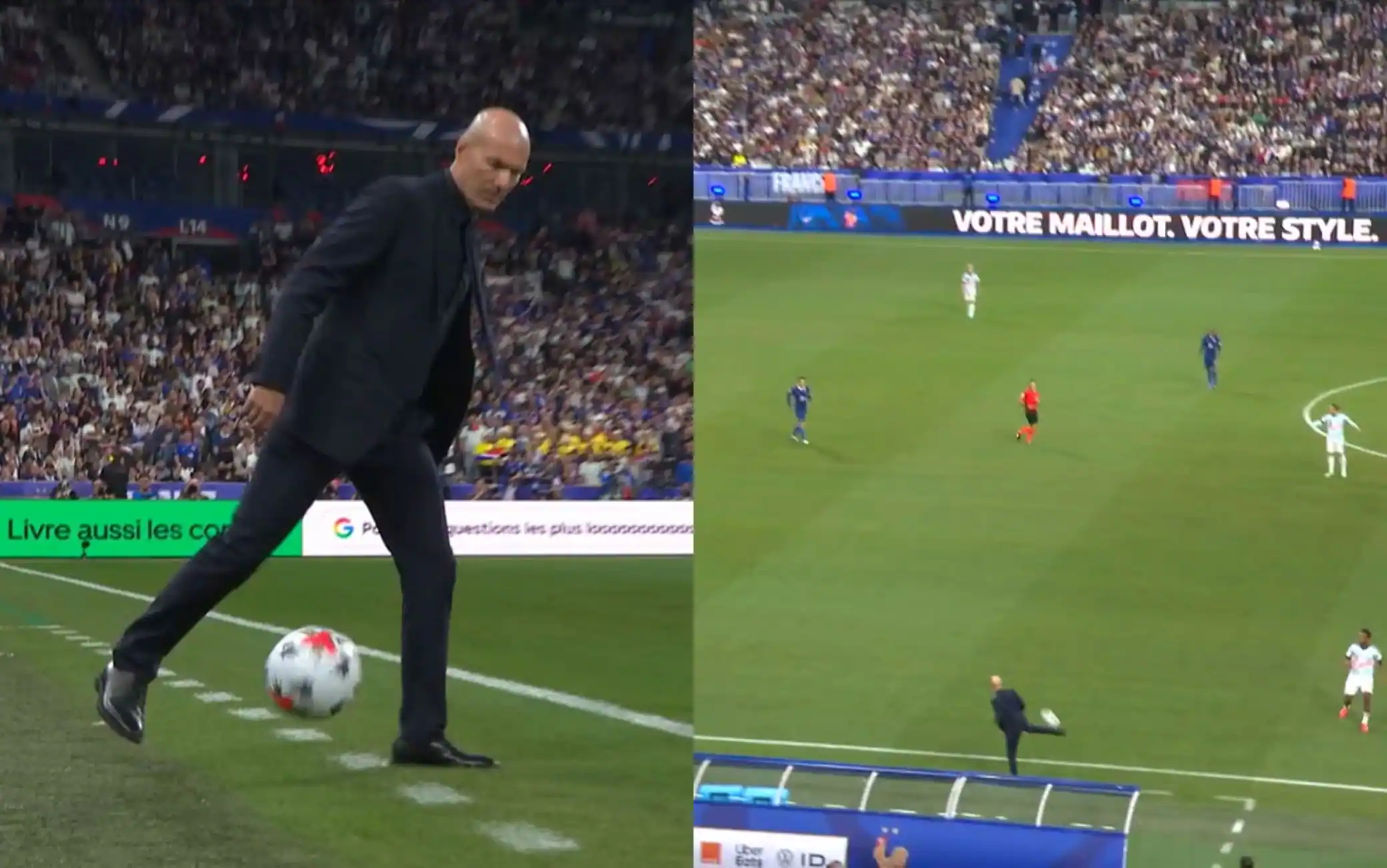 Francia-Belgio, Zidane sbaglia uno stop. Ma poi fa un super controllo di tacco: il video