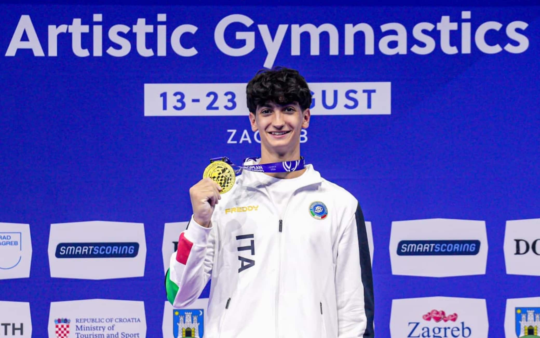 Europei ginnastica artistica, Gabriele Targhetta medaglia d'oro al cavallo con maniglie