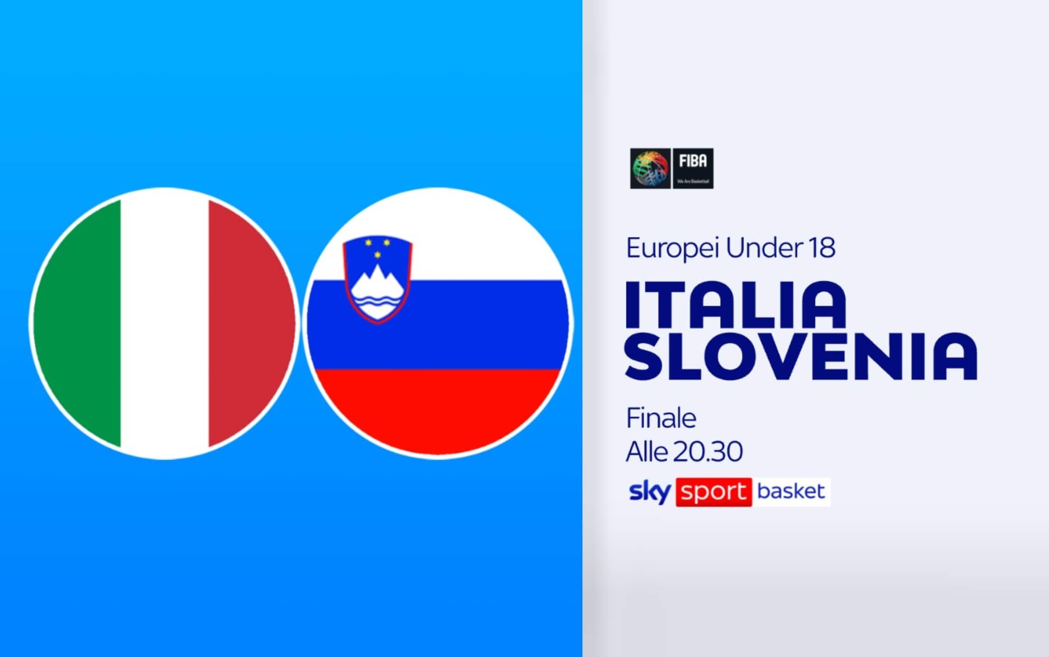 Italia-Slovenia agli Europei U18 di basket: la finale sarà LIVE su Sky