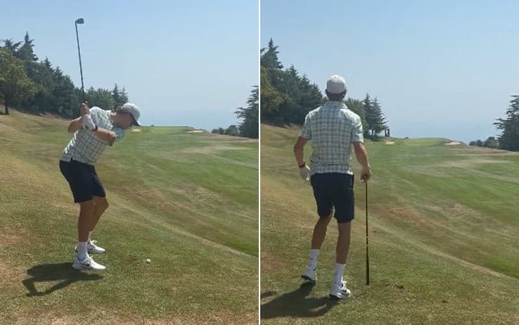 Jannik Sinner gioca a golf: il VIDEO sui social