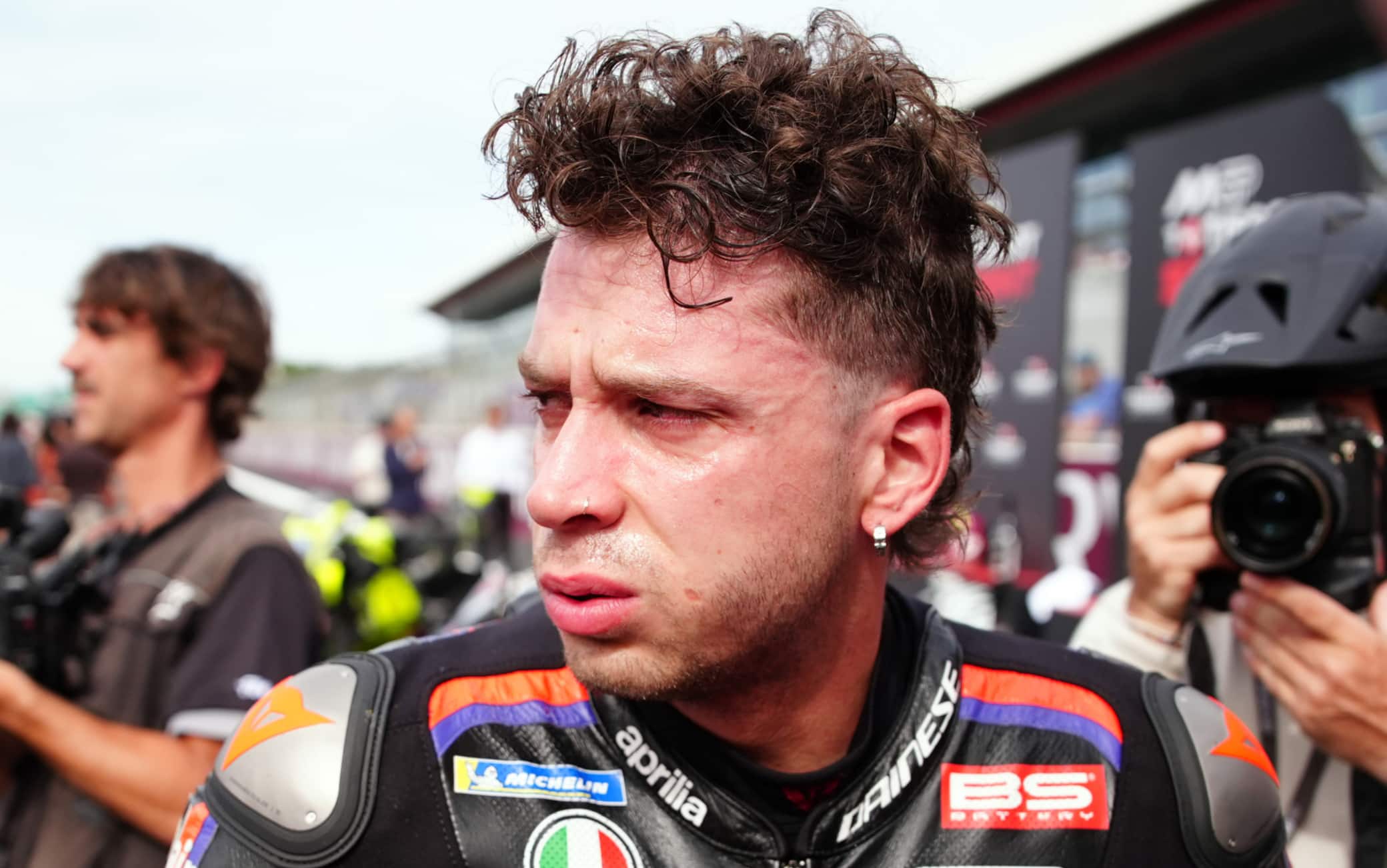 GP Silverstone, Bezzecchi si commuove dopo il podio nella Sprint Race. VIDEO