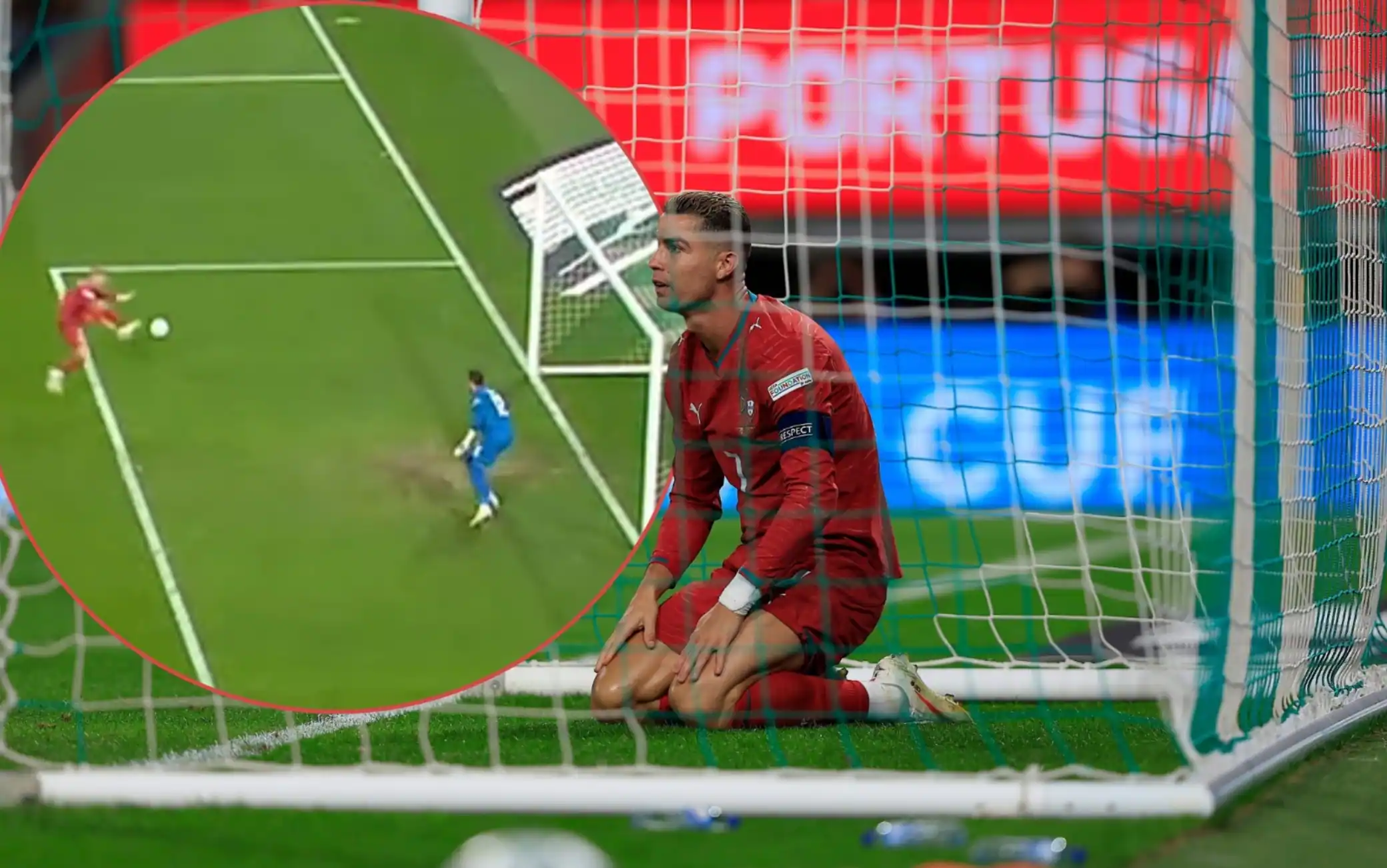 Cristiano Ronaldo, l'errore a porta vuota in Portogallo-Galles. VIDEO