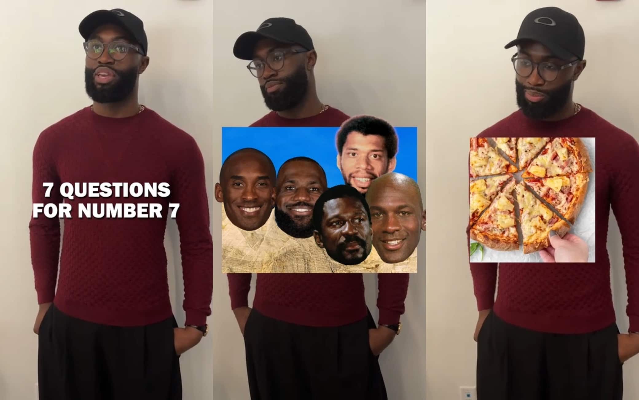 NBA, Jaylen Brown sceglie il suo quintetto all-time e...loda l'ananas sulla pizza. VIDEO