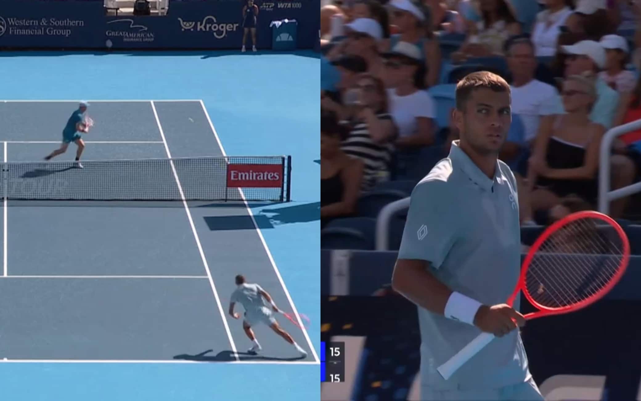 Cobolli incanta all'Atp Cincinnati: passante magico contro Paul. VIDEO