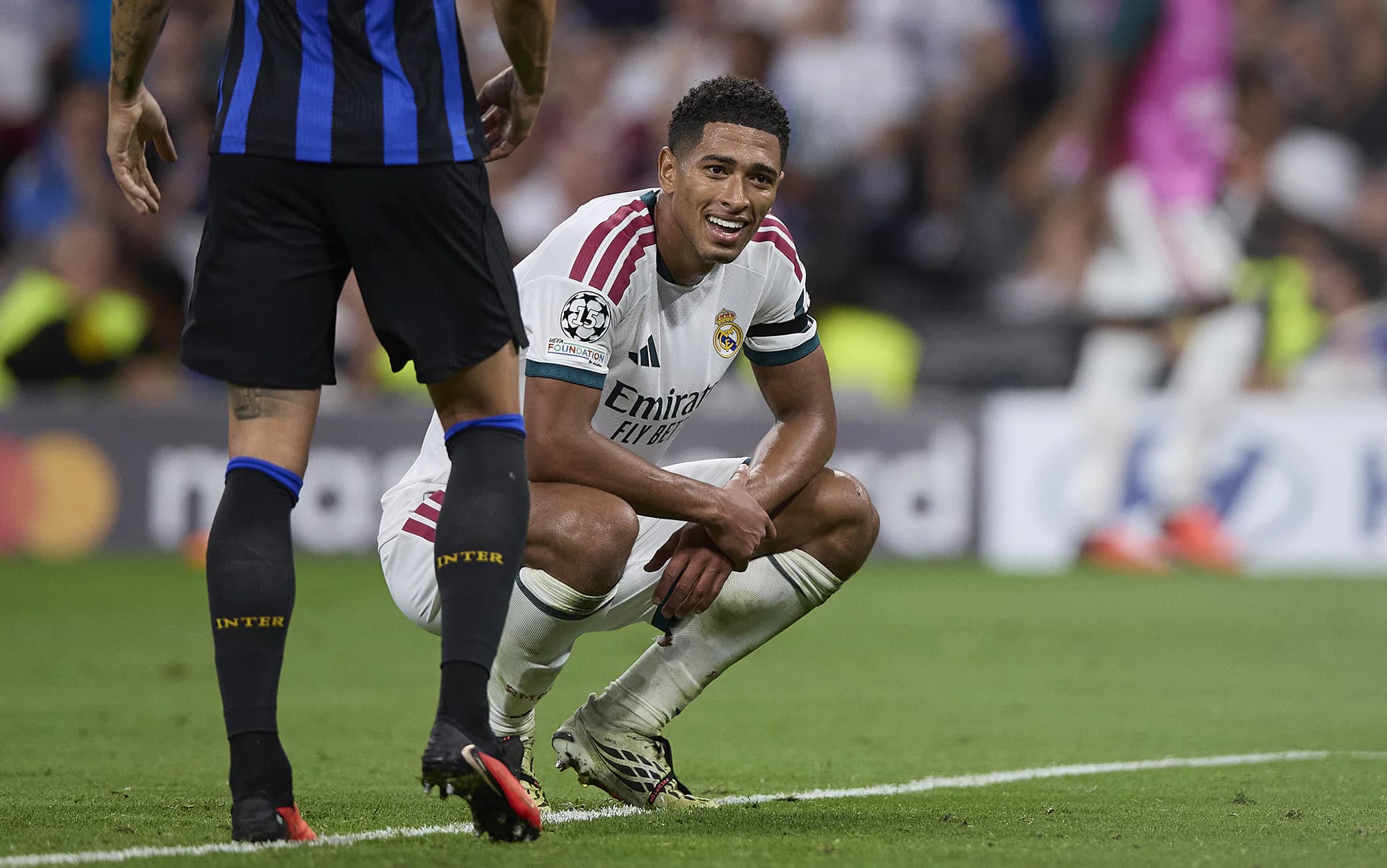 Real Madrid-Inter, Bellingham si divora un gol: para Martinez. VIDEO