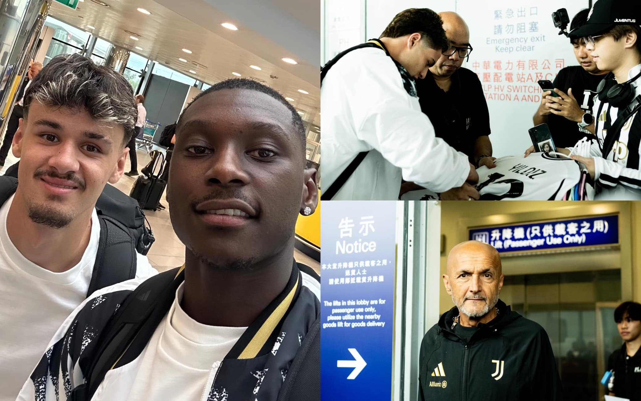 Juventus, l'arrivo a Hong Kong per l'amichevole contro il Chelsea