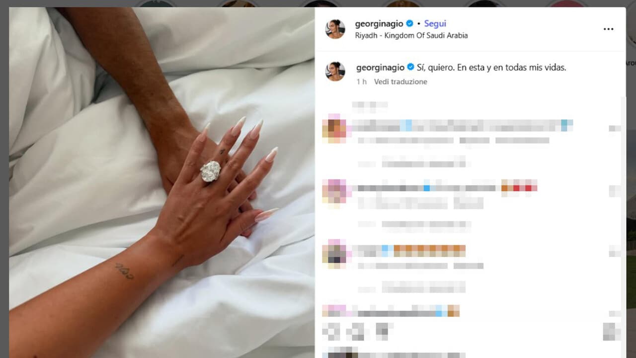 Cristiano Ronaldo e Georgina Rodríguez si sono sposati in Portogallo