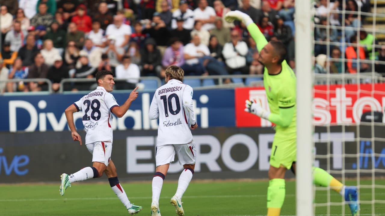 Serie A, Cagliari-Bologna 0-2