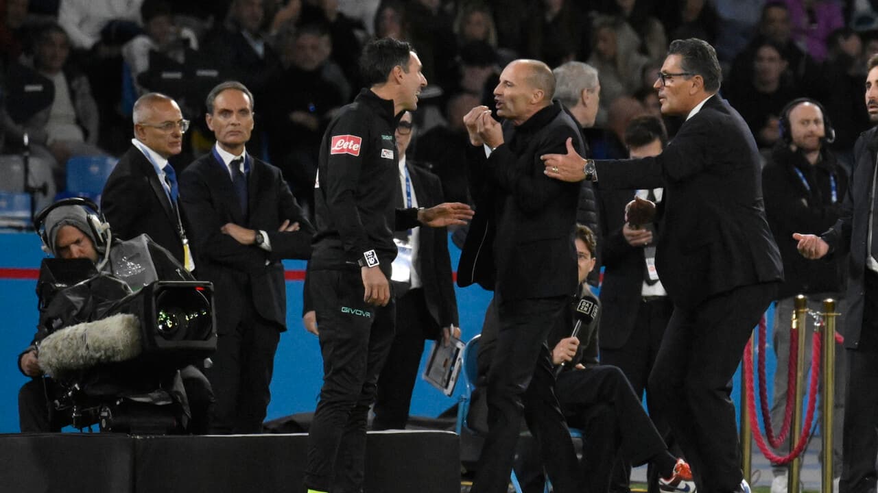 Due giornate di squalifica per Allegri. Il Napoli fa ricorso d'urgenza