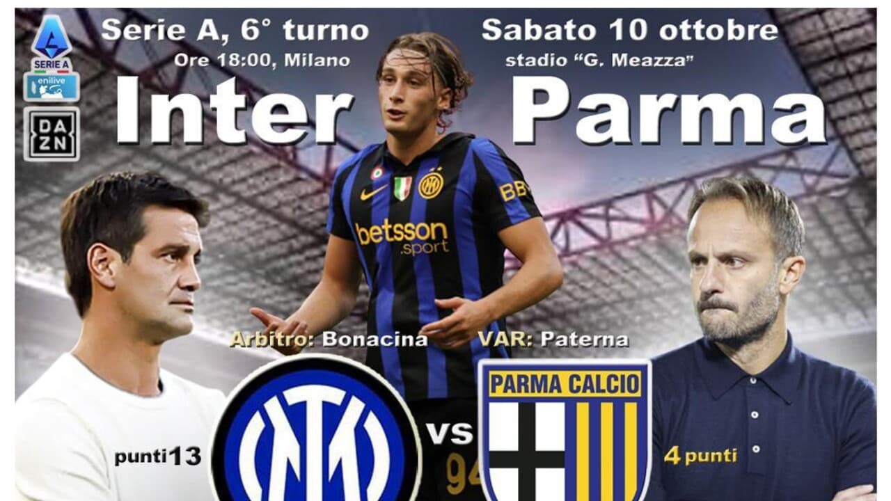Serie A: Inter-Parma in campo sabato alle 18 DIRETTA