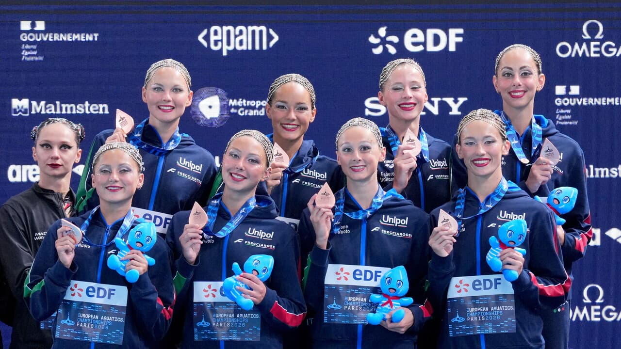 Europei nuoto: Italia bronzo a squadre nell'acrobatico