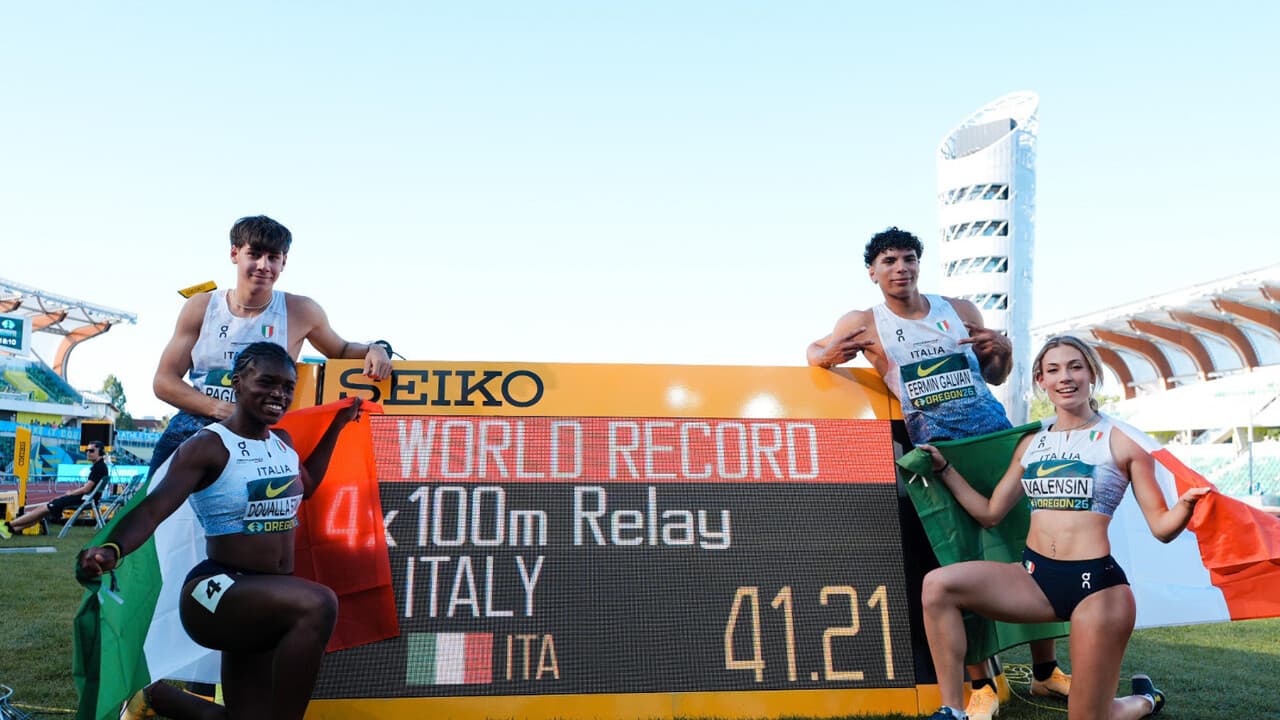 Atletica: Mondiali U20, due ori per l'Italia nel lungo e staffetta 4x100 mista