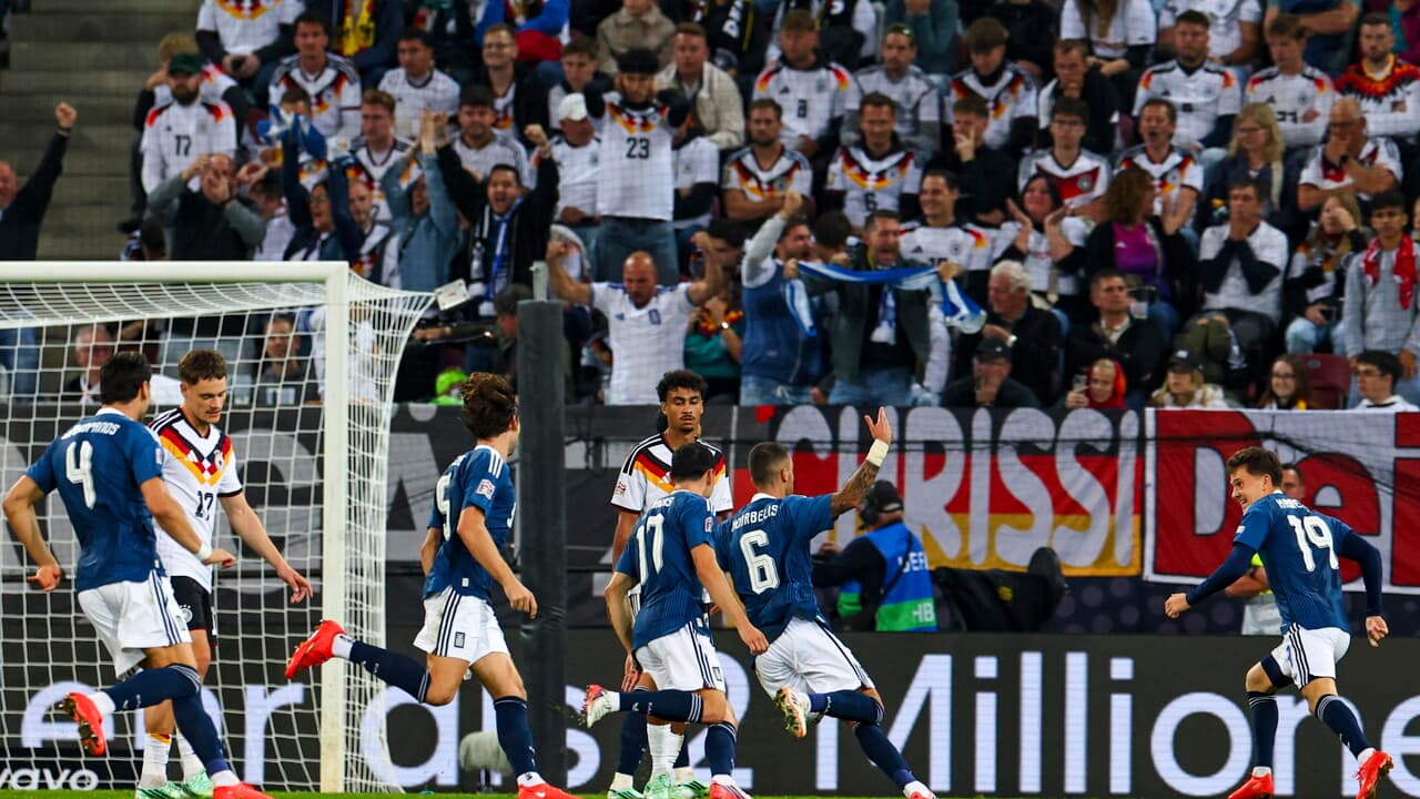 Nations League: crollo della Germania in casa contro la Grecia